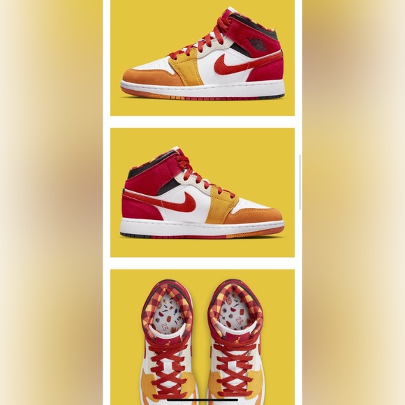 Air Jordan 1 Mid SE. Big Kids Size 4 - Picture 7 of 8